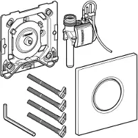 Geberit Bedieningsplaat Type 01 Pneumatisch Sqaure Ronde Knop Git Zwart