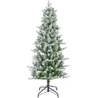 Everlands Killington Fir kunstkerstboom smal 150xø83cm | groen/bevroren details