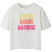 Name it KIDS T-shirt wit Meisjes Katoen Ronde hals Tekst - maat 146/152