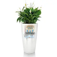 Lechuza Plantenbak Rondo Premium 40 zwart hoogglans