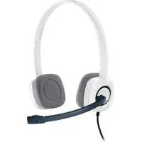 Logitech H150 On Ear headset Kabel Stereo Wit Ruisonderdrukking (microfoon), Noise Cancelling Volumeregeling, Microfoon uitschakelbaar (mute) Computer
