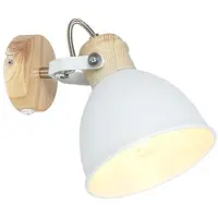 Globo Scandinavisch Wandlampje Wiho Wit Met Hout