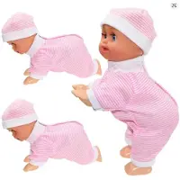 Ledy Toys Baby Pop - kan kruipen en dansen - met baby geluiden - Crawling baby -20CM - incl. batterijen