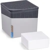 Wenko Ruimteontvochtiger Cube, 500 gram, voor auto, kelder, badkamer en andere ruimtes. Granulaat, grijs