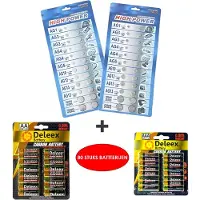 Deleex 80 Stuks Batterijen Mix AG1/AG3/AG4/AG5/AG10/AG12/AG13/CR2016 CR2025 CR2032 - LR621-LR41 -LR626 -LR754 -LR1130 - LR43 LR44 AA/AAA Penlite- Knoopcel batterijen, Horlogebatterijen