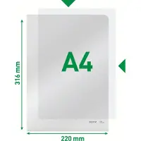 Leitz zichtmap Premium 4153, A4, glad, 100 stuks, groen