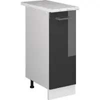 Vicco R-Line Apotheekkast – 30 cm, WB Marmer Antraciet Hoogglans