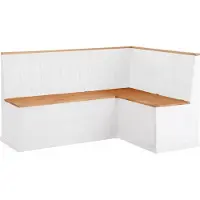 Notio Living Sara – Hoekbank S – Grenenhout met Opbergruimte –Wit & Honing