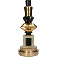 Kersten kandelaar polyresin cosmetica 12x31cm goud