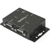 StarTech.com STARTECH Hub industriële USB-adapter - 2 muurbevestigde poorten met DIN-rail clips - Seriële adapter - USB 2.0