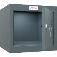 Phoenix Staal Garderobekast 1 Deur Sleutelslot 400 x 400 x 365 mm Antraciet, Grijs