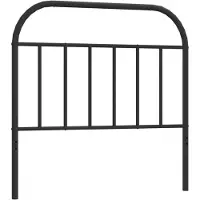 vidaXL Vervangend hoofdbord metaal zwart 107 cm