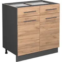 Vicco Fame-Line Keukenonderkast – 80 cm zonder werkblad Krachtige eik goud