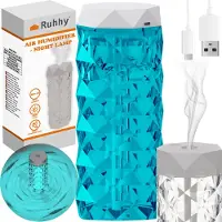 Ruhhy Luchtbevochtiger en Nachtlampje - 2-in-1 - Rozen-effect LED en 400 ml Capaciteit