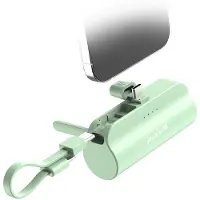 Rixus RXPB98G Mini Click-On Powerbank USB-C 5000mAh Green