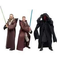 Hasbro Star Wars Episode I Black Series 3 Pack Qui Gon Jinn Darth Maul Obi Wan Kenobi Action Figure 15 Cm