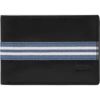Fossil Leren Kaarthouder Portemonnee Jared Front Pocket Wallet Bifold Black Zwart