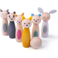Bigjigs Houten Kegelspel - Dierfiguren