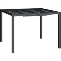 vidaXL Tuintafel 100x100x72 cm staal antracietkleurig