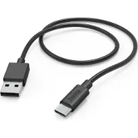 Hama USB-A naar USB-C kabel - USB-C oplaadkabel- geschikt voor Smartphone en Tablet - 1 meter - Zwart