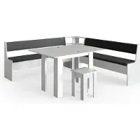 Vicco Roman Hoekbank set – 210 x 210 cm met tafel Wit