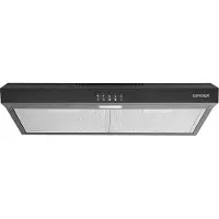 Concept 50cm OPP1250BC zwarte afzuigkap LED verlichting
