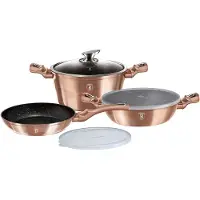Berlinger Haus BH7047 6-delige pannenset Metallic Line Rose Gold Edition rose go, Pan + steelpan, Roze