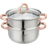 Klausberg 7728 - stoompan - 3 delig - 20 cm - rvs - alle warmtebronnen
