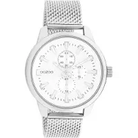 Oozoo herenhorloge met metalen meshband, zilverkleurig, analoog, quartz, model UOC11015