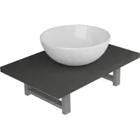 vidaXL 2-delige Badkamermeubelset keramiek grijs