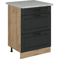 Vicco R-Line Keukenonderkast – 60 cm WB Marmer Antraciet landhuis