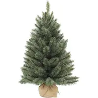 Triumph tree Forest Frosted Kunstkerstboom in Jute - H90 x Ø61 cm - Blauw