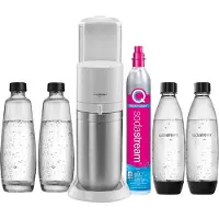 SodaStream Machine à eau pétillante Duo Blanc avec 2 carafes et 2 bouteilles Fuse