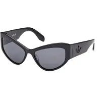 Adidas Zonnebril OR0089 57/17/135 Glanzend zwart Acetaat VROUW OR0089
