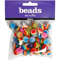 Creativ Company Kralen regenboog multi mix, 50st.