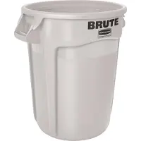 Rubbermaid Brute-afvalbak, rond, Ø 560 x H 690 mm, 121 l, kunststof, wit