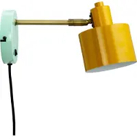 Dyberg Larsen Wandlampe , Ocean, Geel, Woonkamer, Metaal, Scandinavisch