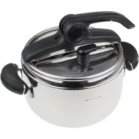 Lagostina Mia Lagoeasy Up 5L snelkookpan zilver en zwart