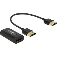 DeLOCK Premium HDMI naar VGA adapter met losse kabel / zwart - 0,15 meter