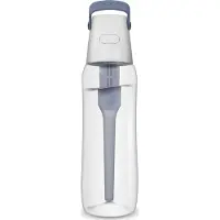 Helsegrossisten Solid waterfles met filter, grijs, 0,7 liter, gemaakt van Tritan.