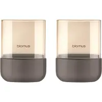 Blomus Theelichthouder Calma Burned Metal Metallic Finish Extra Small (Set van 2)