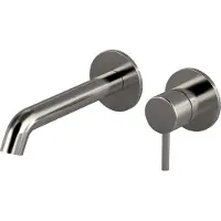 Hotbath Buddy inbouw wastafelkraan 18cm geborsteld nikkel