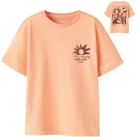 Name it KIDS T-shirt met backprint oranje Jongens Katoen Ronde hals Backprint - maat 122/128