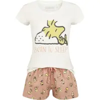 Snoopy Pyjama - Woodstoc - Born to Sleep - S tot 3XL - voor Vrouwen - meerkleurig - Maat XXL