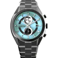 Invicta Speedway 50433 Heren Horloge - Quartz Uurwerk - Roestvrij Staal met Blauwe Wijzerplaat - 45mm