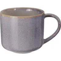 Excellent houseware Koffiemok/theemok - set 4x - Rustic - blauw - 330 ml - mokken - keramiek