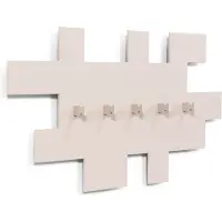 Spinder Design kapstok Tetromino - Silky Taupe - 5 haken