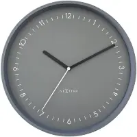Nextime - Wandklok 30cm-Stil-Grijs-Aluminium-Berlin