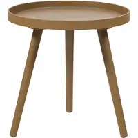 Woood Sasha Bijzettafel Ø 40 CM - Hout - Honinggeel - 41x41x40.5 cm