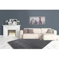 Muratap Soft luxe velvet laagpolig vloerkleed effen grijs- 200x290 cm